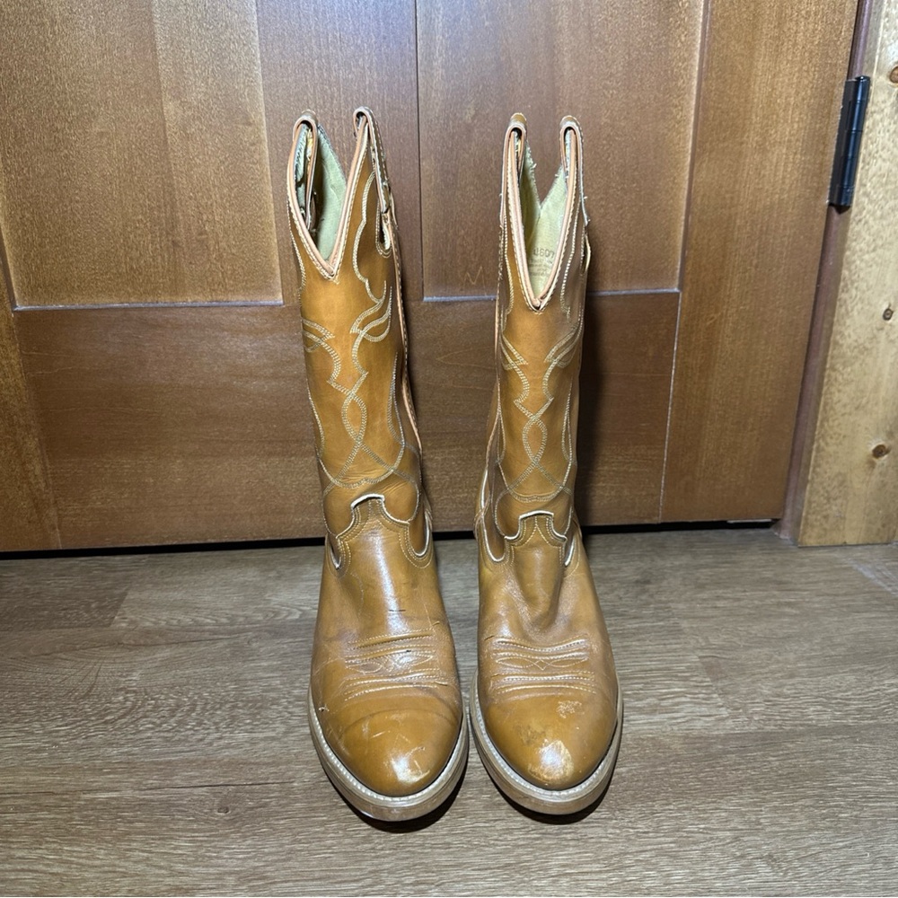 ACME‎ 4607 Vintage Cowboy Boots Men's 10D Brown USA Made Western Leather